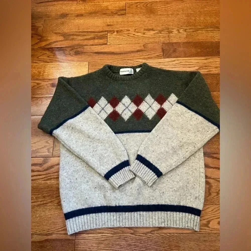 Vintage Fieldmaster USA Pattern Knit Sweater 100 % Wool Men’s Sz M - Picture 4 of 7